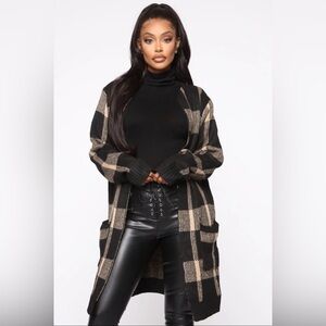 Fashion Nova Plaid Cardigan